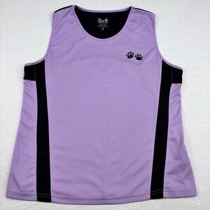 The Animal Rescue Site Tank XXL Lavender Black Paw Print Mesh Athletic